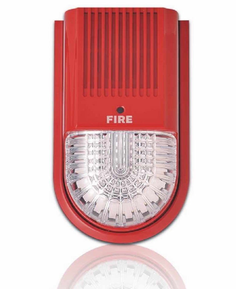 (image for) Horn/strobe bus-type fire alarm audible alarm and flashing alarm